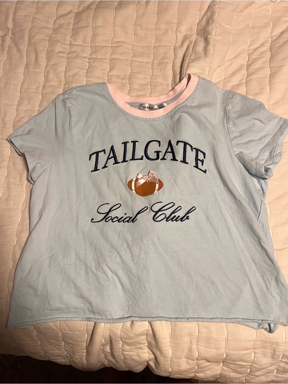 Tailgate Social Club Girls' Light Blue Graphic Tee by MADS